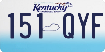 KY license plate 151QYF