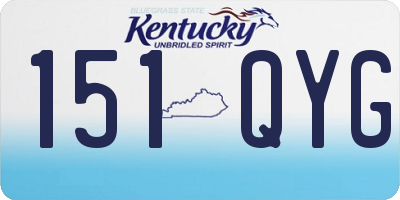 KY license plate 151QYG