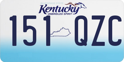 KY license plate 151QZC