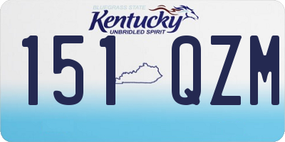 KY license plate 151QZM