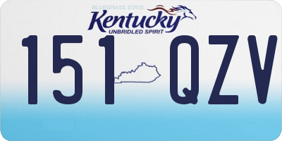 KY license plate 151QZV