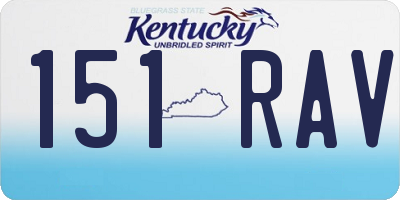 KY license plate 151RAV