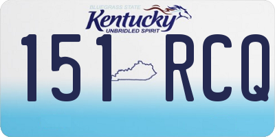 KY license plate 151RCQ
