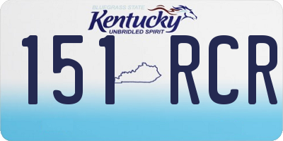 KY license plate 151RCR
