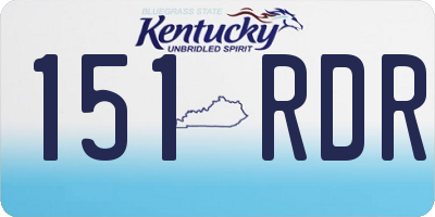 KY license plate 151RDR