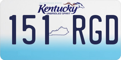 KY license plate 151RGD