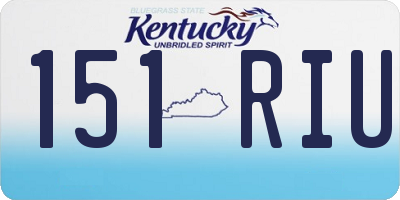 KY license plate 151RIU