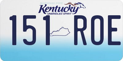 KY license plate 151ROE