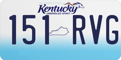 KY license plate 151RVG