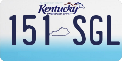 KY license plate 151SGL