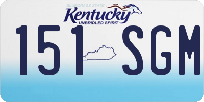KY license plate 151SGM