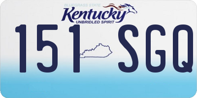 KY license plate 151SGQ