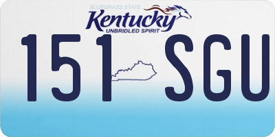 KY license plate 151SGU