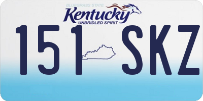 KY license plate 151SKZ