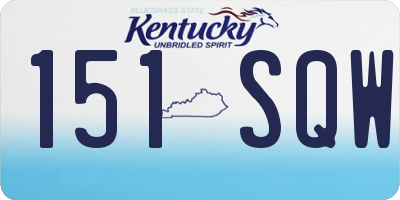 KY license plate 151SQW