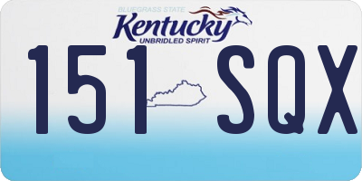 KY license plate 151SQX