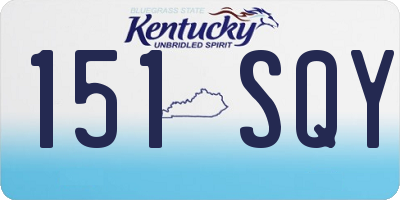 KY license plate 151SQY