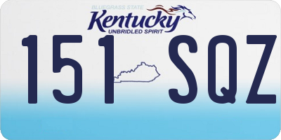 KY license plate 151SQZ