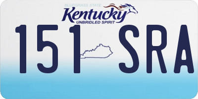 KY license plate 151SRA
