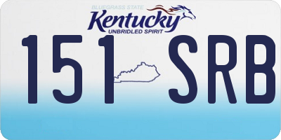 KY license plate 151SRB
