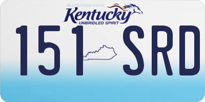 KY license plate 151SRD