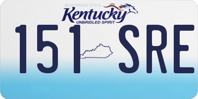 KY license plate 151SRE