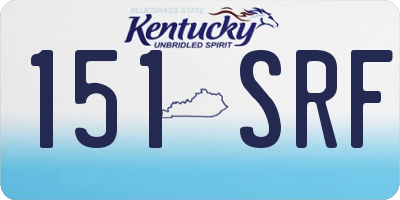 KY license plate 151SRF
