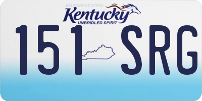 KY license plate 151SRG
