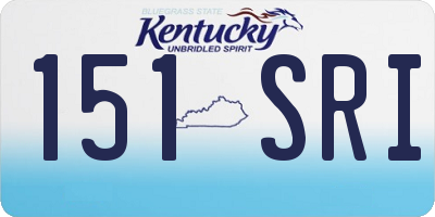 KY license plate 151SRI