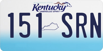 KY license plate 151SRN