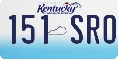 KY license plate 151SRO