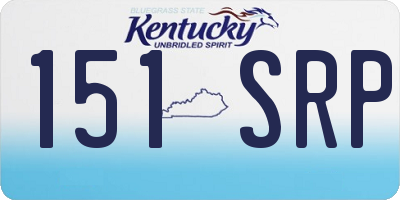 KY license plate 151SRP