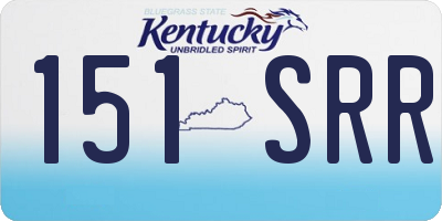 KY license plate 151SRR