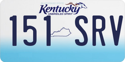 KY license plate 151SRV