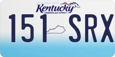 KY license plate 151SRX