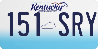 KY license plate 151SRY
