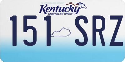 KY license plate 151SRZ