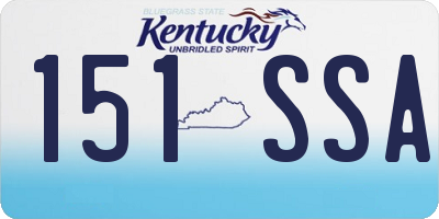 KY license plate 151SSA