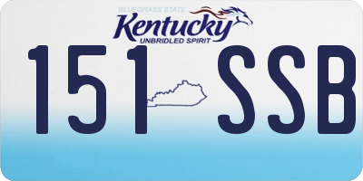 KY license plate 151SSB