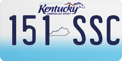 KY license plate 151SSC
