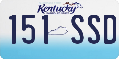 KY license plate 151SSD