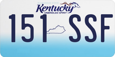 KY license plate 151SSF