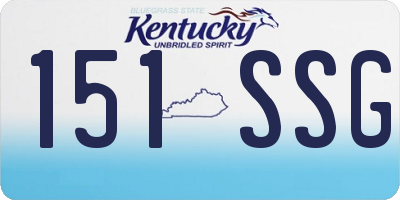 KY license plate 151SSG