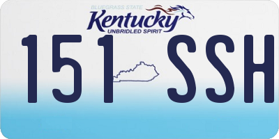 KY license plate 151SSH