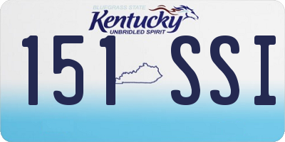 KY license plate 151SSI