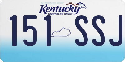KY license plate 151SSJ