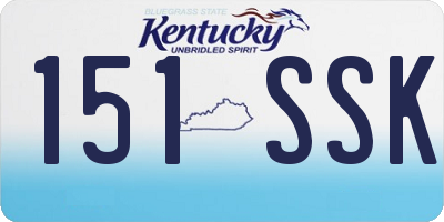 KY license plate 151SSK