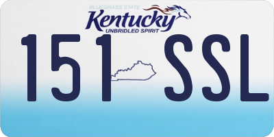 KY license plate 151SSL