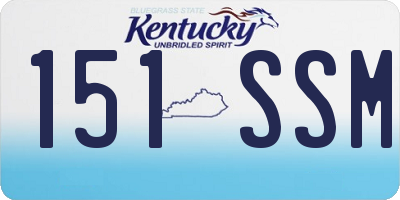 KY license plate 151SSM