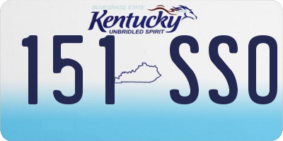KY license plate 151SSO